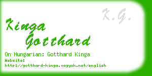 kinga gotthard business card